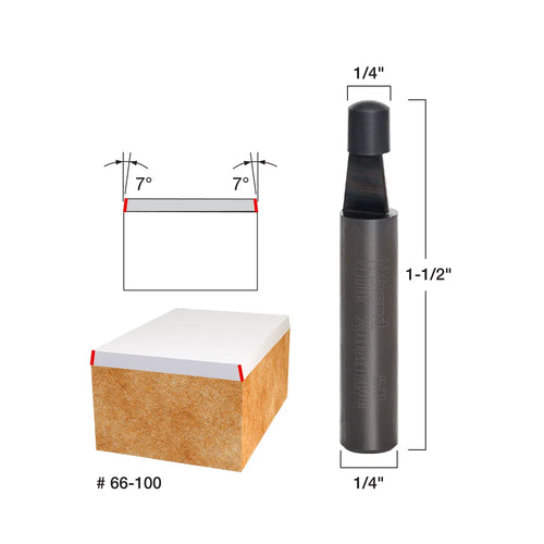 Freud 1/4 (Dia.) Bevel Trim Bit (100 Bulk Pack)