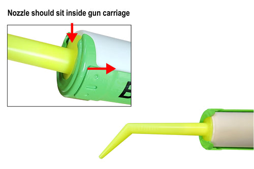 Angle Shot Green Plastic Nozzle for 1/10-Gal Cartridges - Albion 935-1