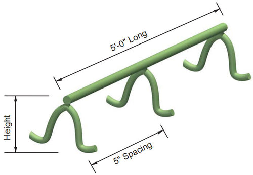 Slab Bolster Epoxy Coated (5 LF per piece)