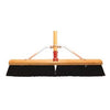 24 Coarse Brown Polystyrene Pushbroom - Wood Handle
