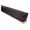 36 Coarse Brown Plastic Pushbroom w/ B-60 1-1/8x60 M...