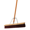 36 Coarse Brown Plastic Pushbroom w/ B-60 1-1/8x60 M...