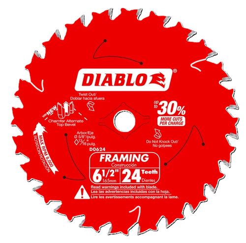 6-1/2-In. 24-TPI Diablo Framing Saw Blade
