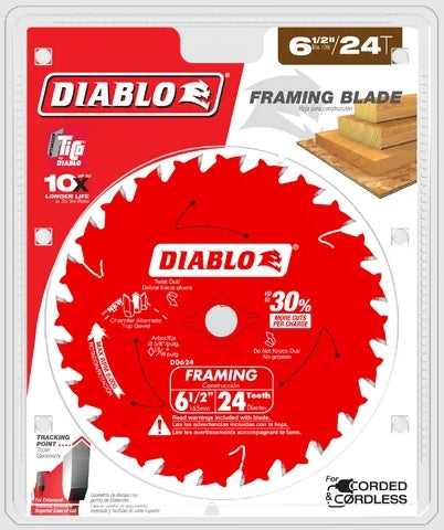 6-1/2-In. 24-TPI Diablo Framing Saw Blade